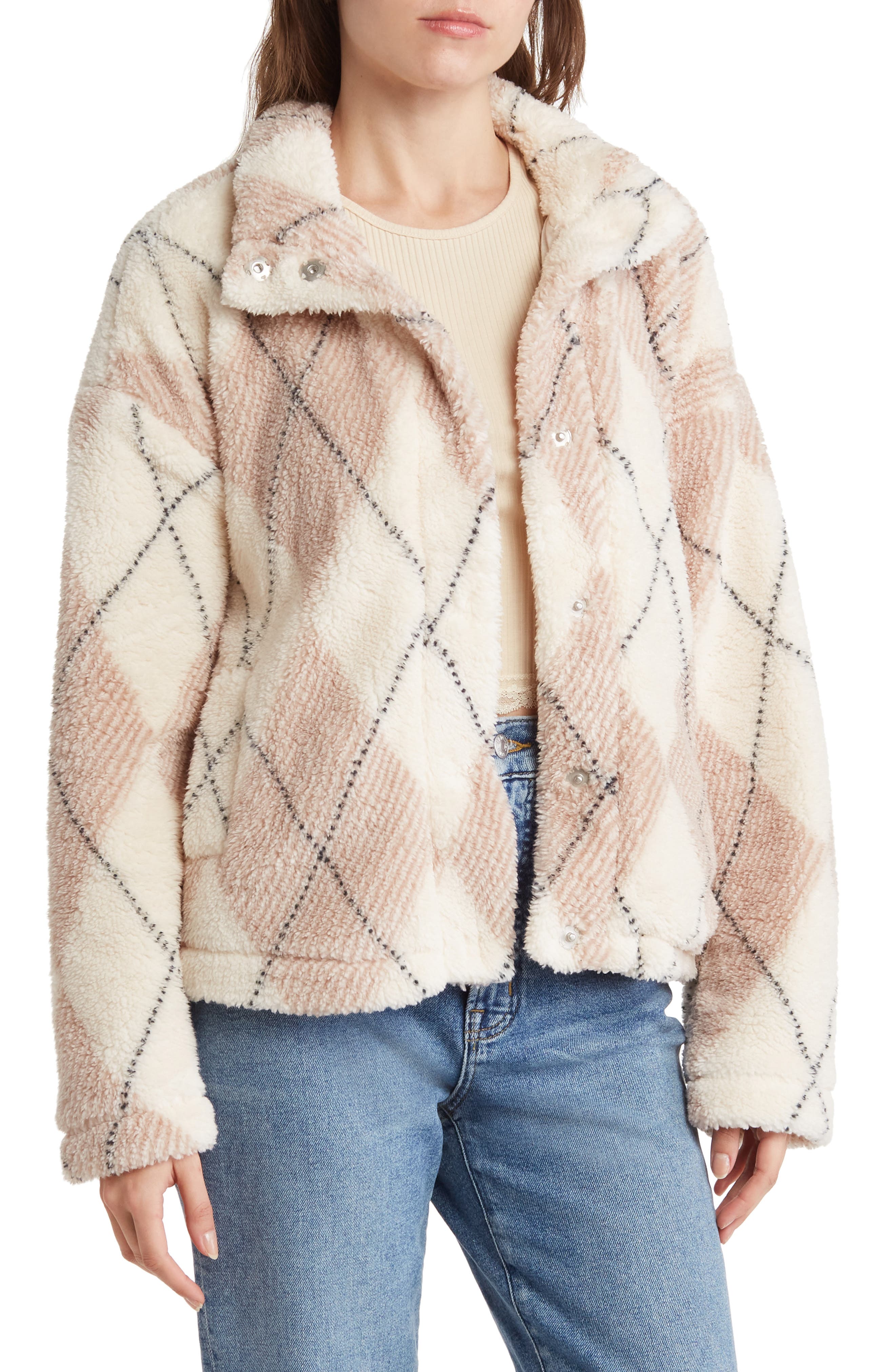 Thread & Supply One Track Mind Faux Shearling Jacket