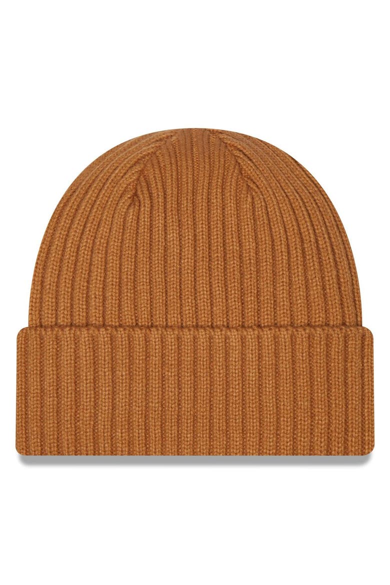 Men's New Era Brown Cleveland Browns Core Classic Cuffed Knit Hat, Alternate, color, Brown