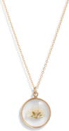 Set & Stones Pressed Flower Pendant Necklace