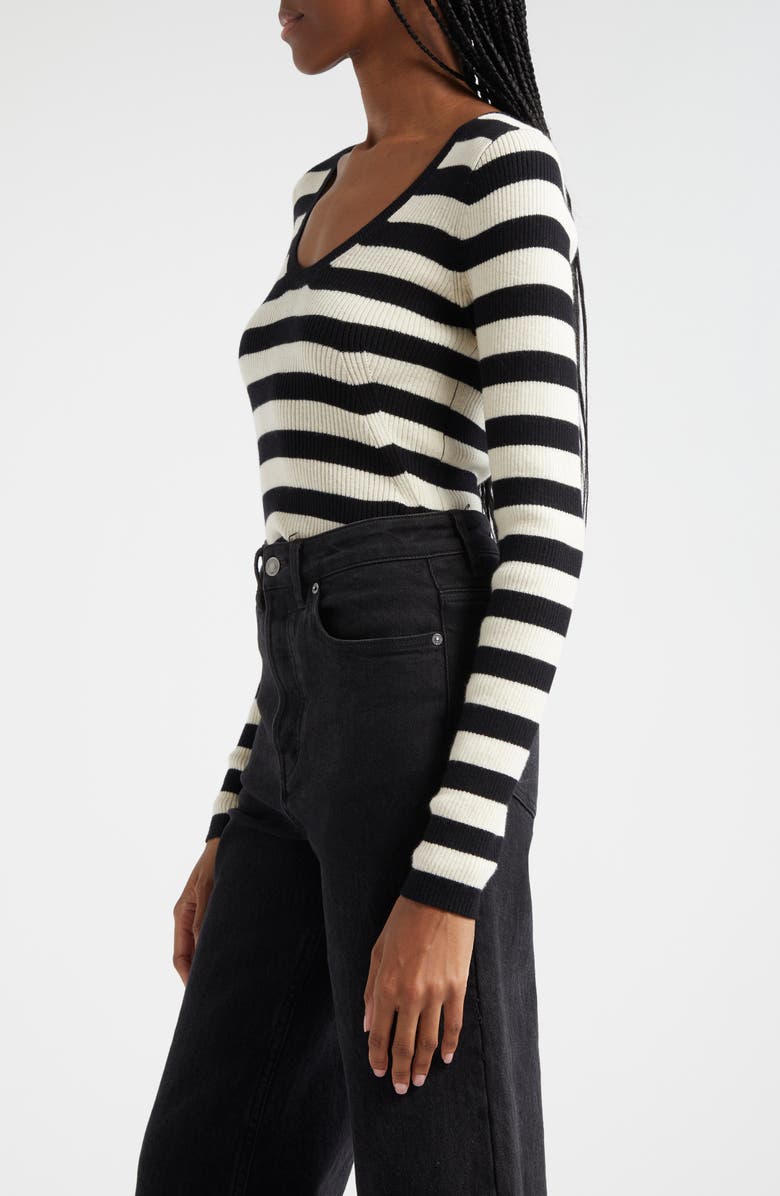 ATM Anthony Thomas Melillo Stripe Merino Wool Blend Sweater, Alternate, color, 