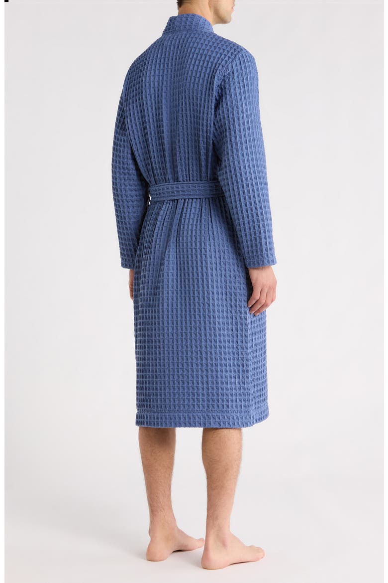 Modern Waffle Robe, Alternate, color, BLUE BIJOU