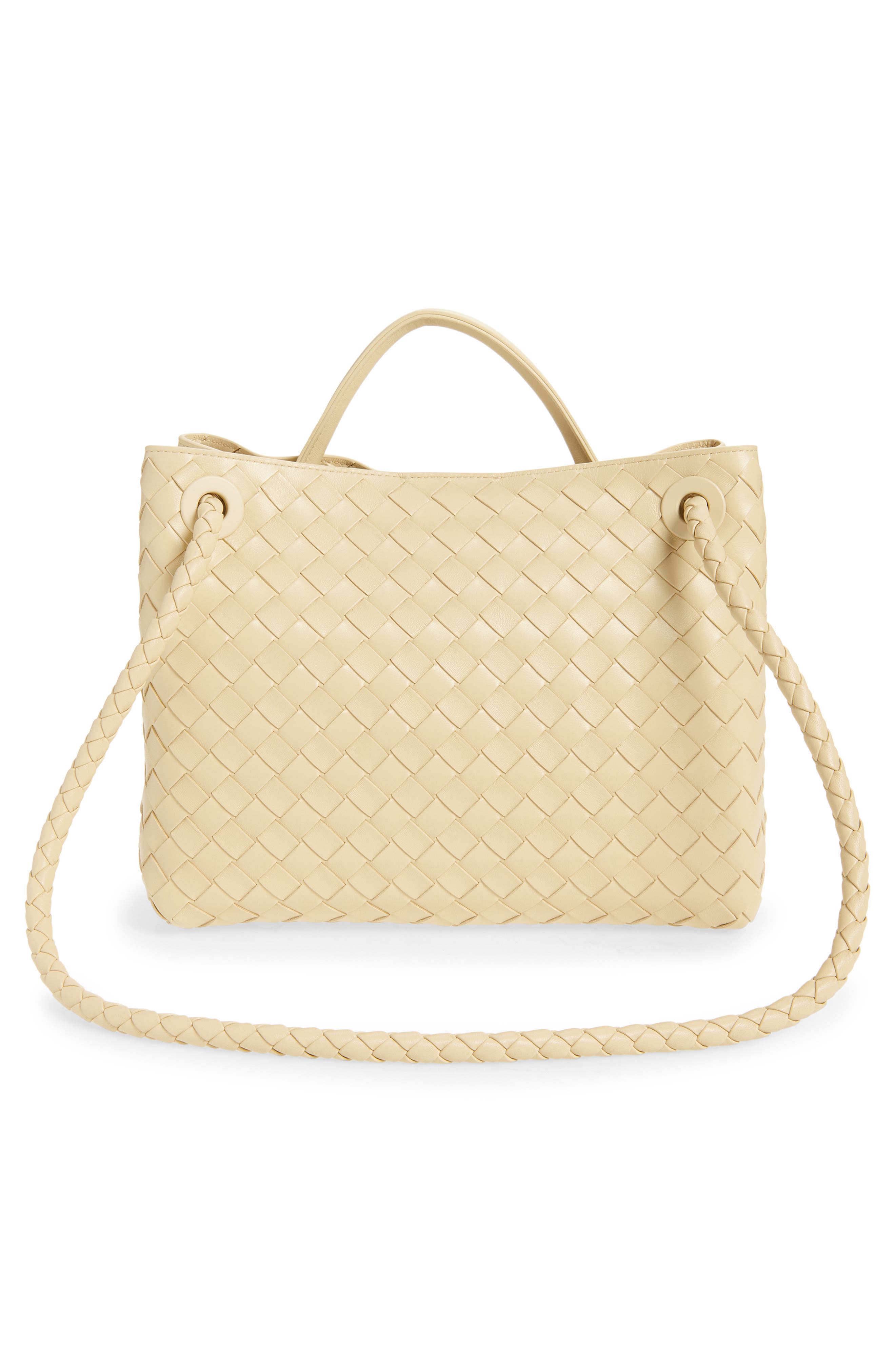 Medium Andiamo Intrecciato Shoulder Bag, Alternate, color, 9713 TUFO-MUSE BRASS