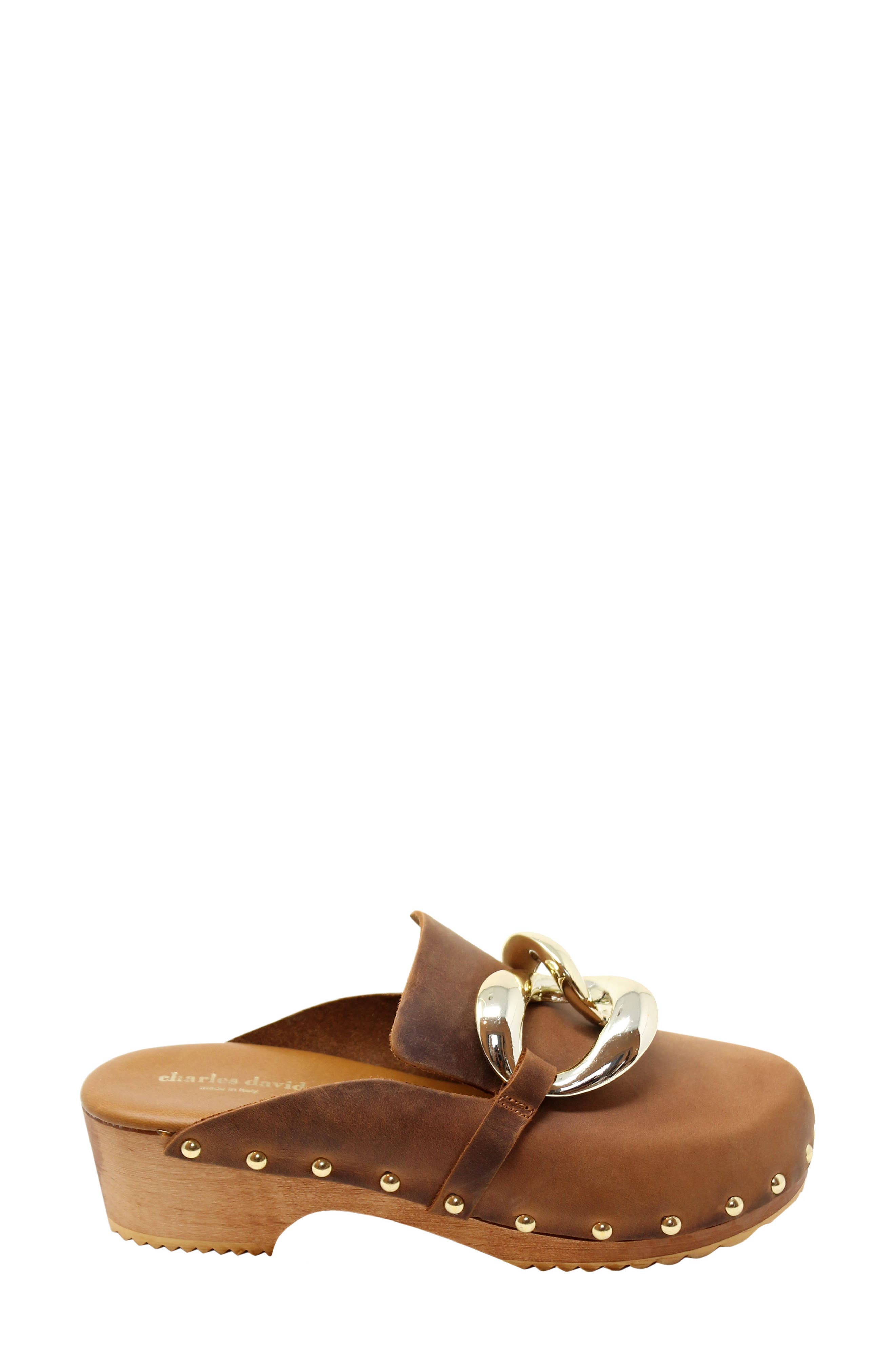 Charles David Siena Clog, Alternate, color, Cognac-Lech