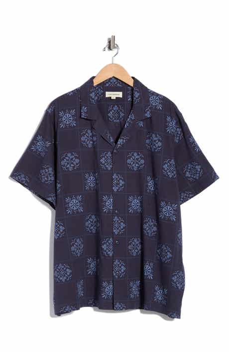 Floral Checkerboard Camp Shirt