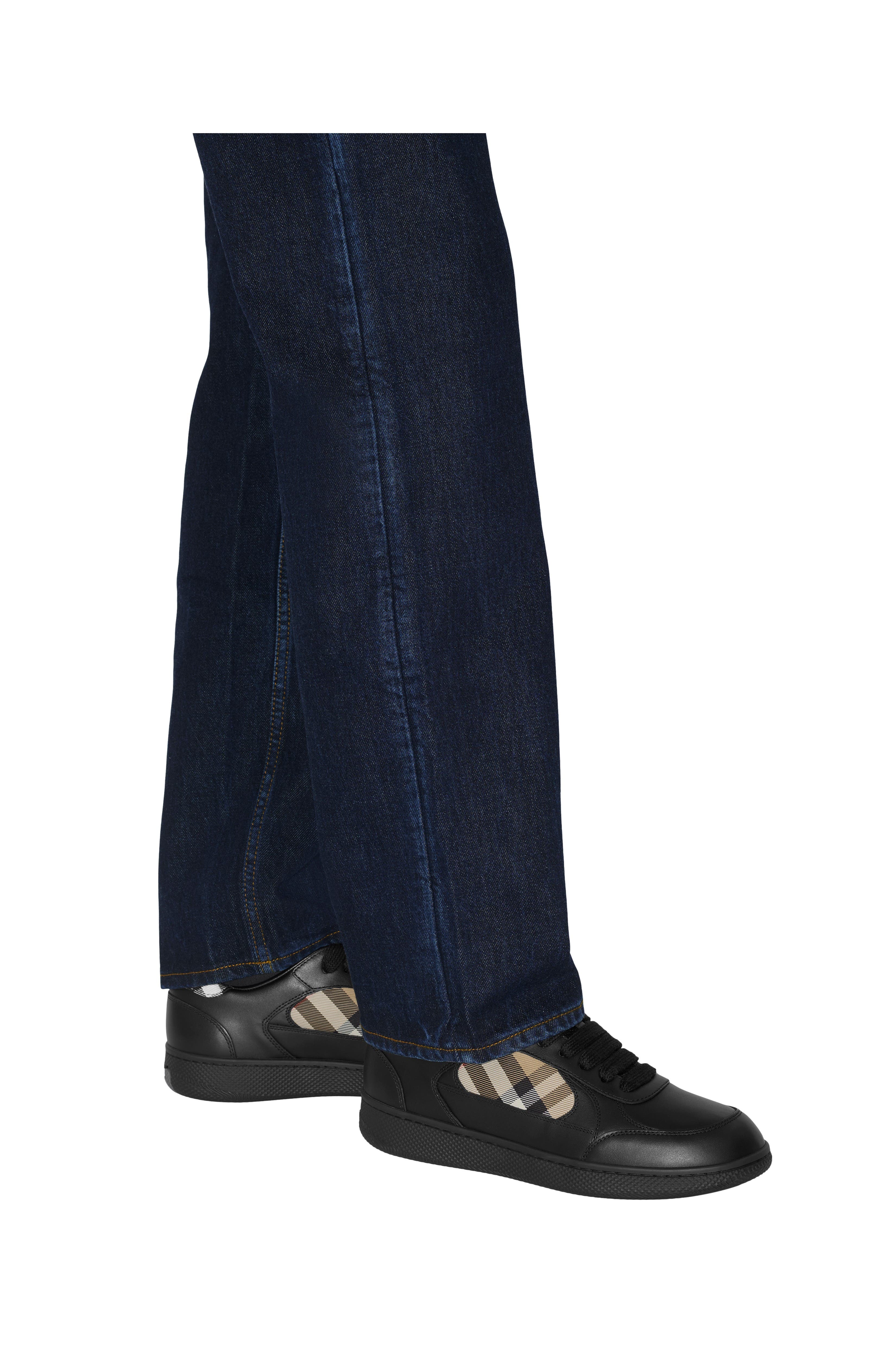 Burberry Leather and Check Terrace Sneakers, Alternate, color, 