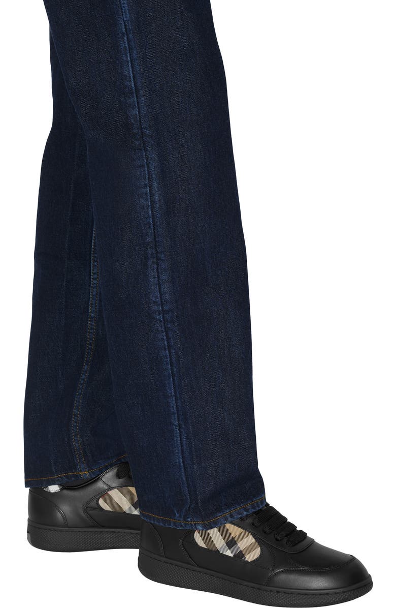 Burberry Leather and Check Terrace Sneakers, Alternate, color,