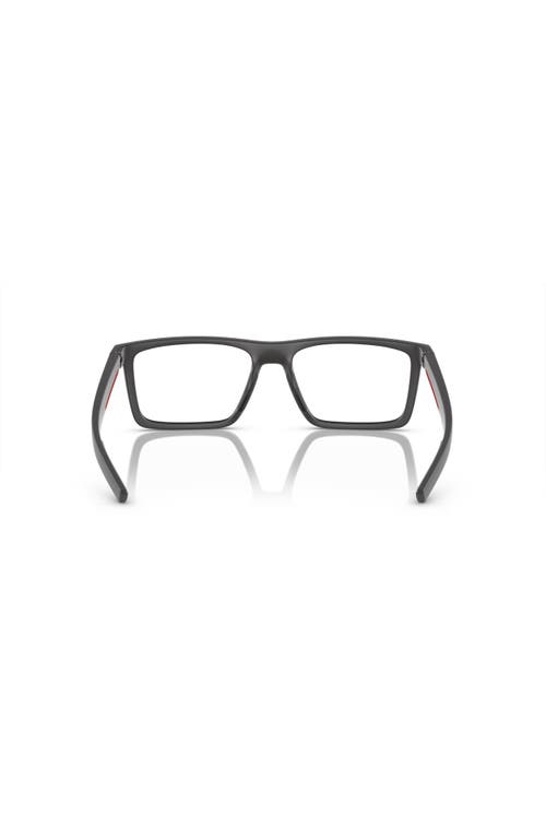 Prada Linea Rossa 54mm Rectangle Optical Glasses In Black