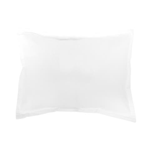 20" x 26" Delfina White Cotton Standard Sham - Machine Washable