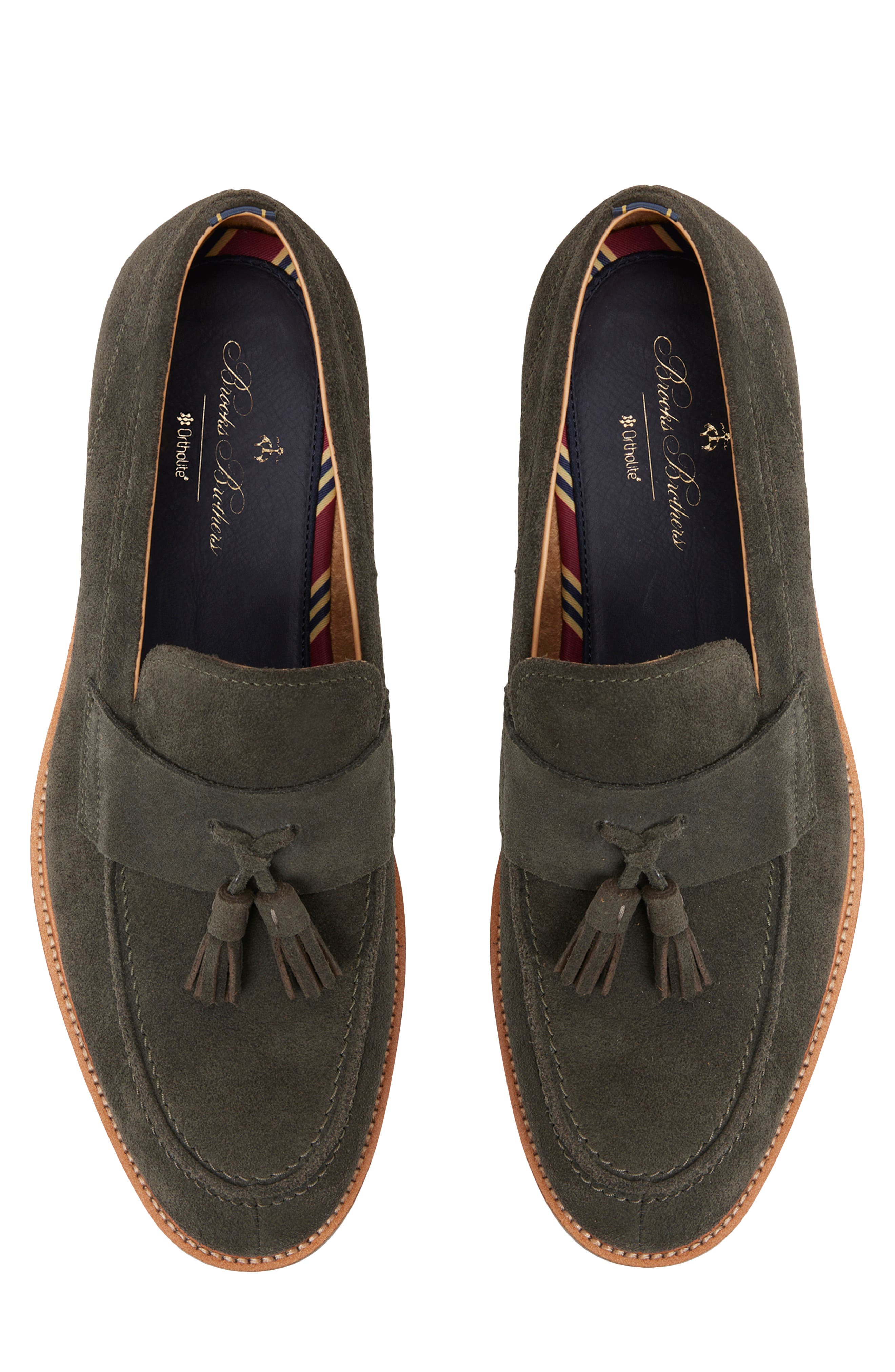 Brooks Brothers Bellmore Tassel Loafer, Alternate, color, Dark Green