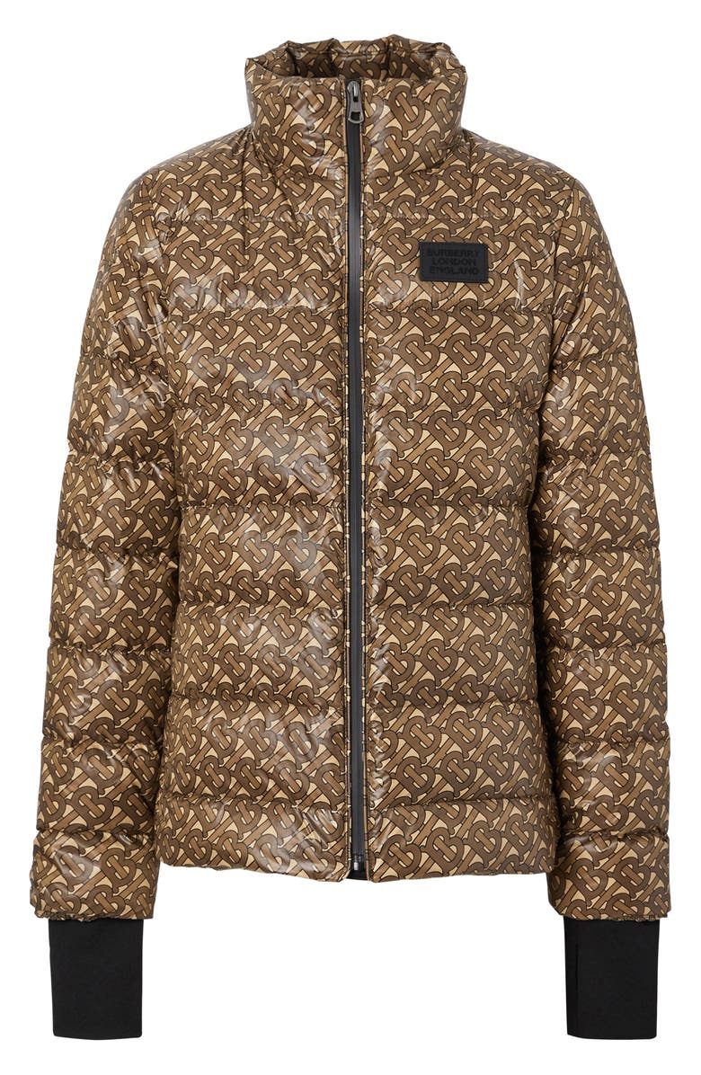 Burberry TB Monogram Print Pentland Down Puffer Jacket, Alternate, color,