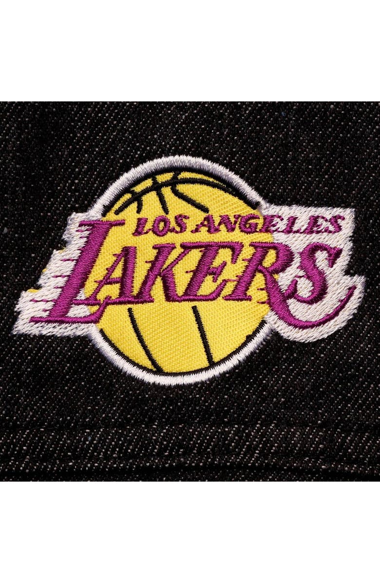THE WILD COLLECTIVE Women's The Wild Collective Black Los Angeles Lakers Patch Denim Button-Up Jacket, Alternate, color, Black