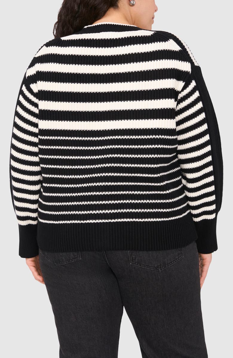Halogen<sup>®</sup> Variegated Stripe Cotton Blend Cardigan, Alternate, color,