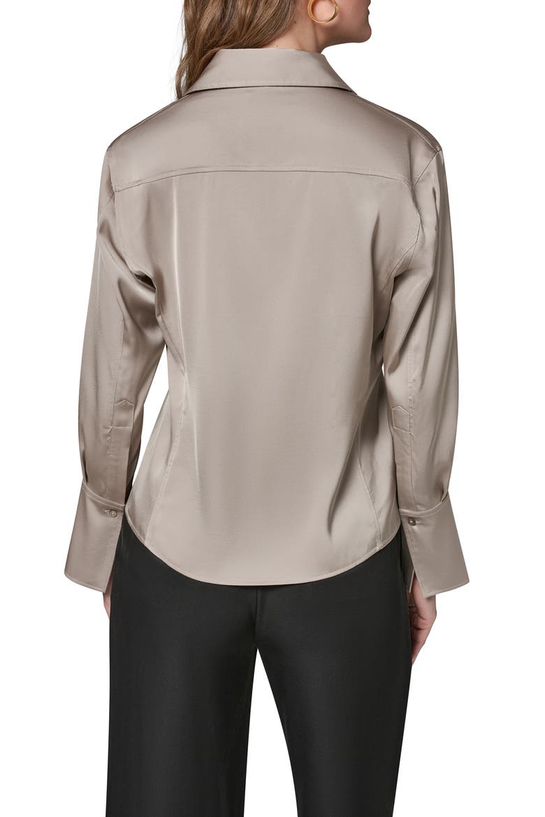 Satin Button-Up Shirt, Alternate, color, TURIN