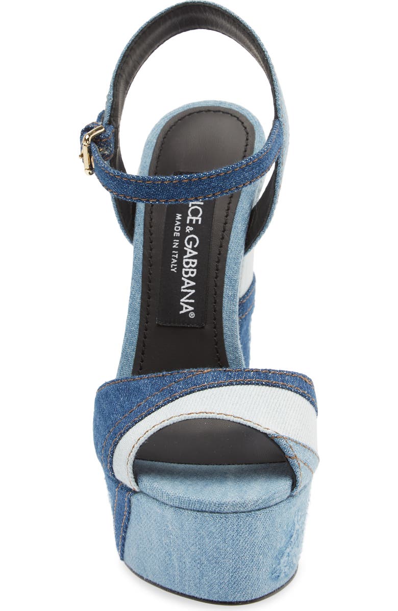 Dolce&Gabbana Keira Patchwork Platform Sandal, Alternate, color,