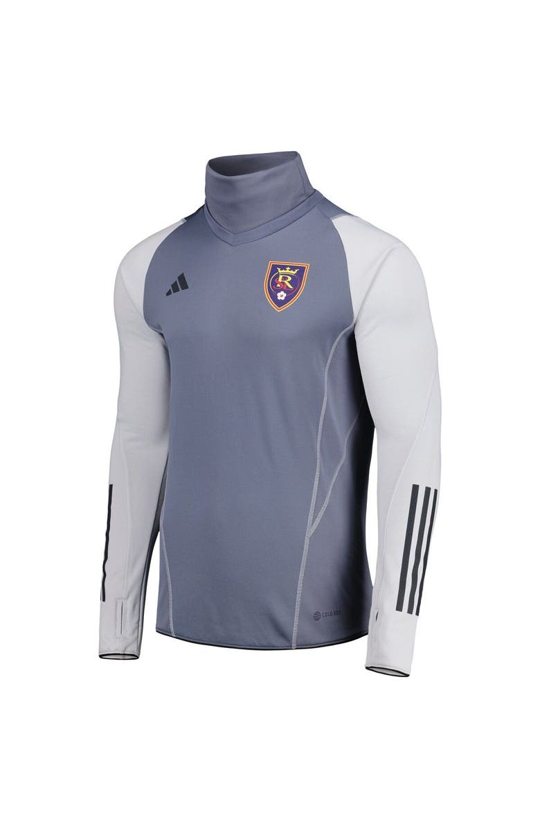 adidas Men's adidas Gray Real Salt Lake Warm Raglan COLD.RDY Top, Alternate, color, Gray