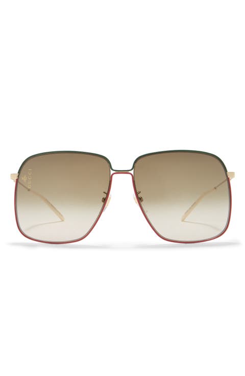 61mm Square Sunglasses