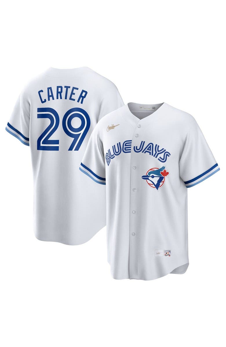 Nike Men's Nike Joe Carter White Toronto Blue Jays Home Cooperstown Collection Player Jersey, Alternate, color,