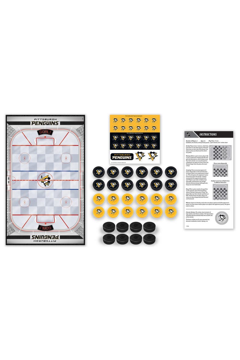Pittsburgh Penguins Checkers Board Game, Alternate, color, Multicolor