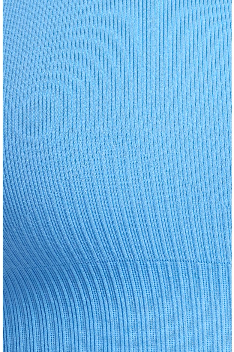 Allure One-Shoulder Rib Sports Bra, Alternate, color, BLUE REGATTA