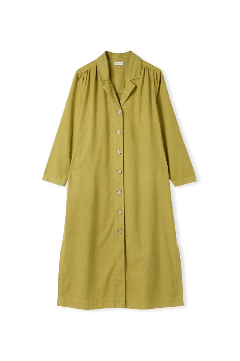 Longline Overshirt Dress, Alternate, color, Willow