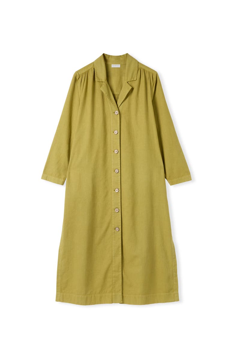 Celtic & Co. Longline Overshirt Dress, Alternate, color, Willow