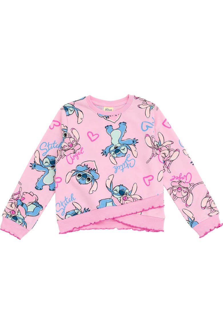 Lilo & Stitch Fleece 2-Piece Sweatshirt and Pants Set, Alternate, color, Pink Stitch Angel