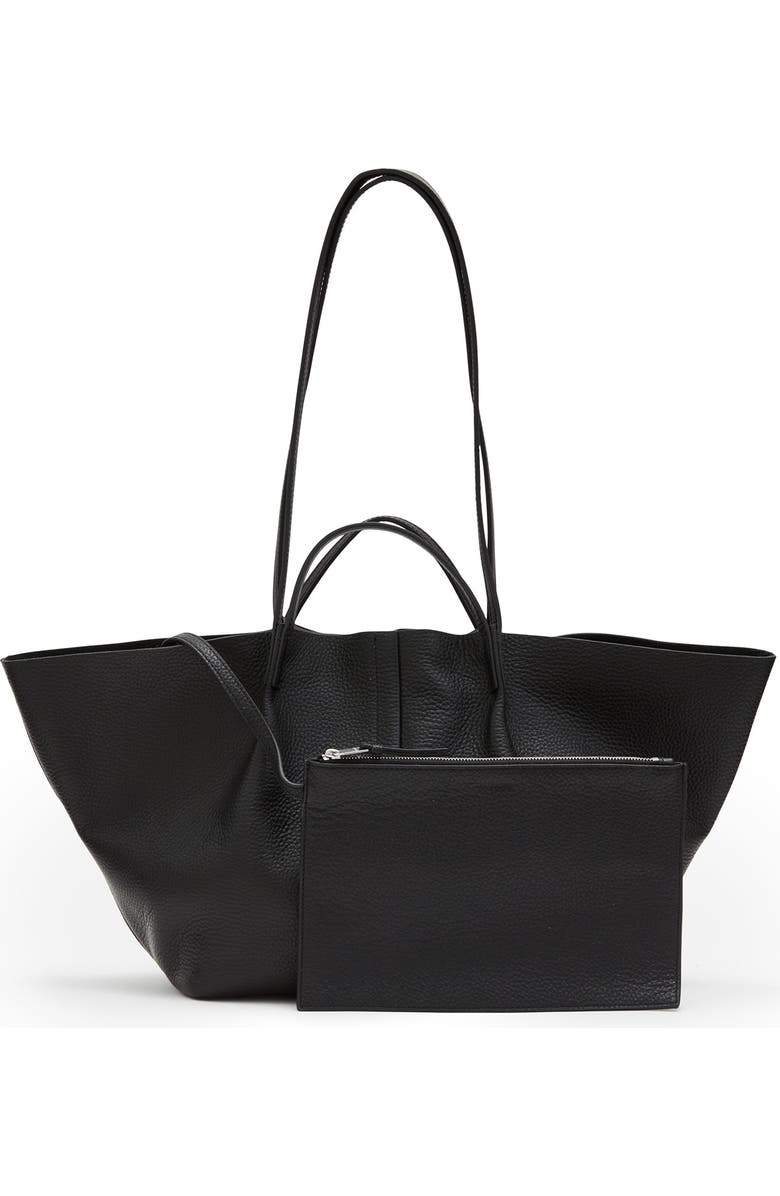 AllSaints Odette East/West Leather Tote, Main, color,
