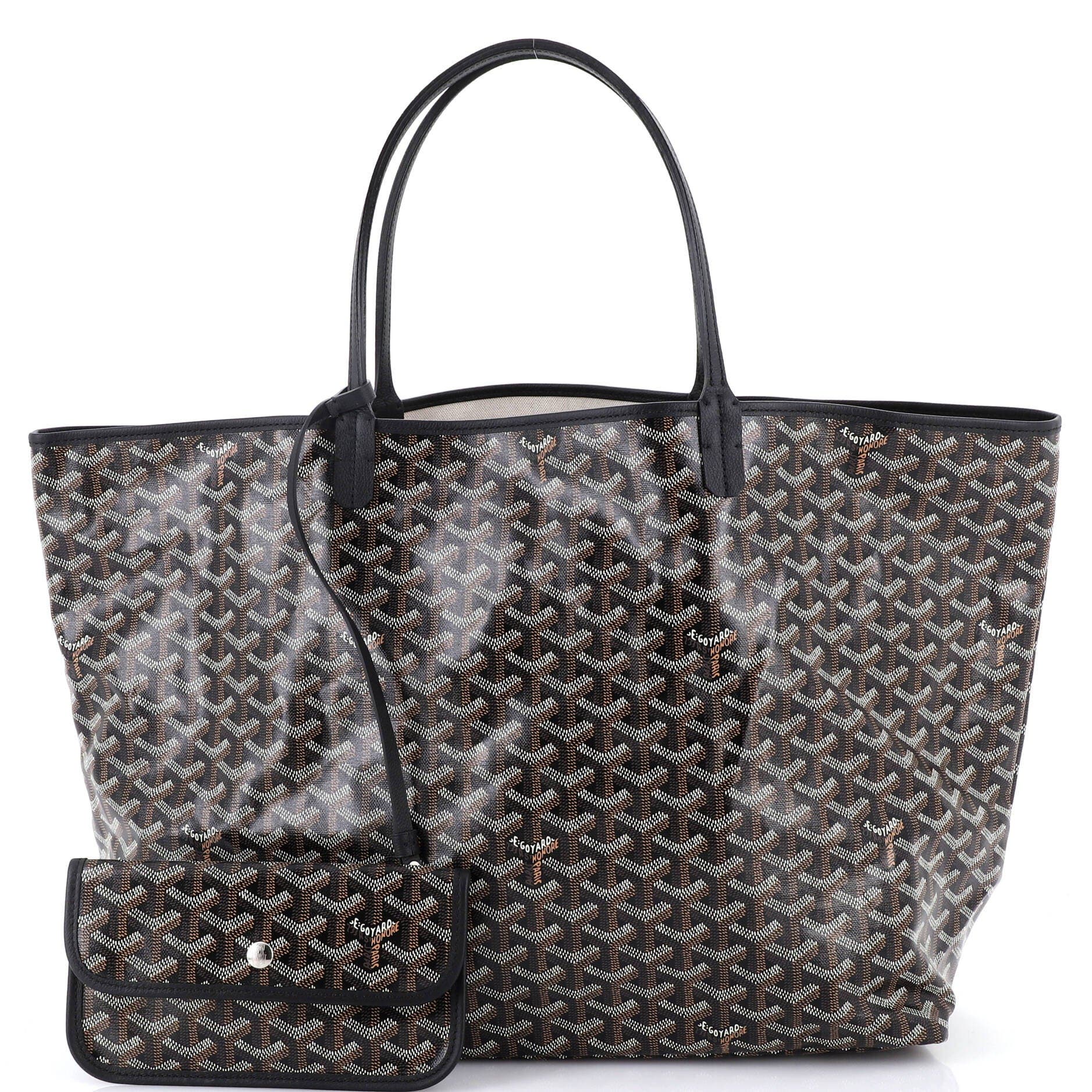 Pre-Owned Goyard Saint Louis Tote Coated Canvas GM, Alternate, color, Black