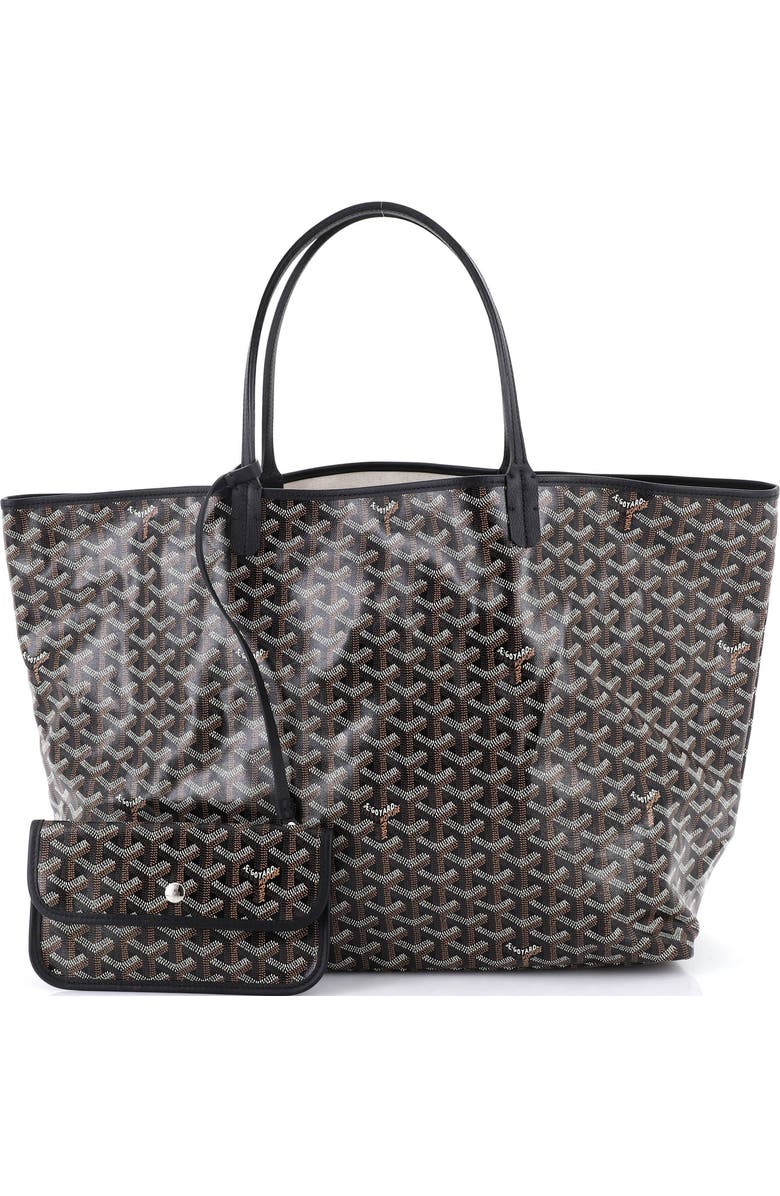 Pre-Owned Goyard Saint Louis Tote Coated Canvas GM, Alternate, color, Black
