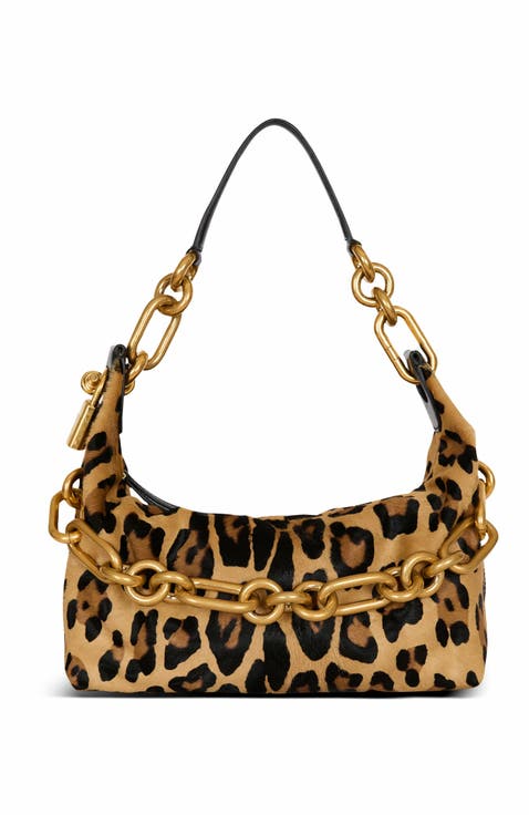 Sync Medium Leopard Print Leather Bag