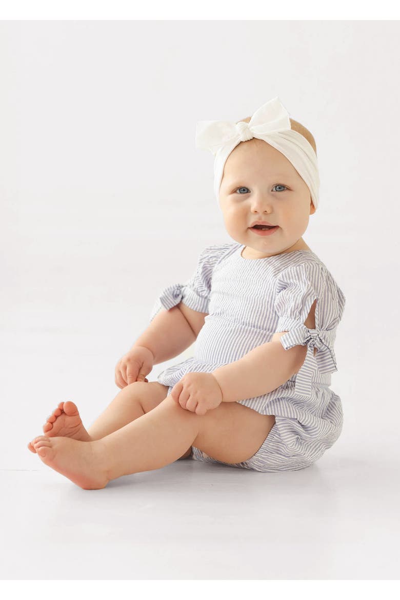 Darling Bluebell Short Sleeve Romper, Alternate, color, Blue