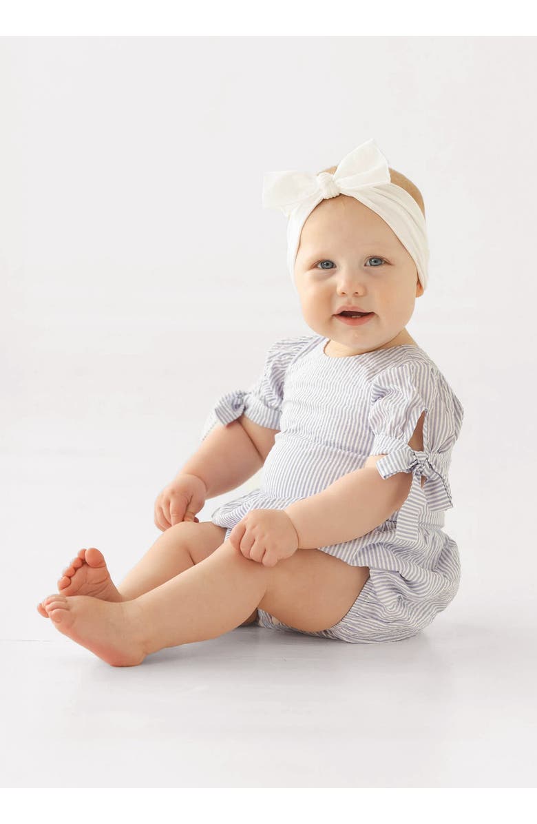 Mabel + Honey Darling Bluebell Short Sleeve Romper, Alternate, color, Blue