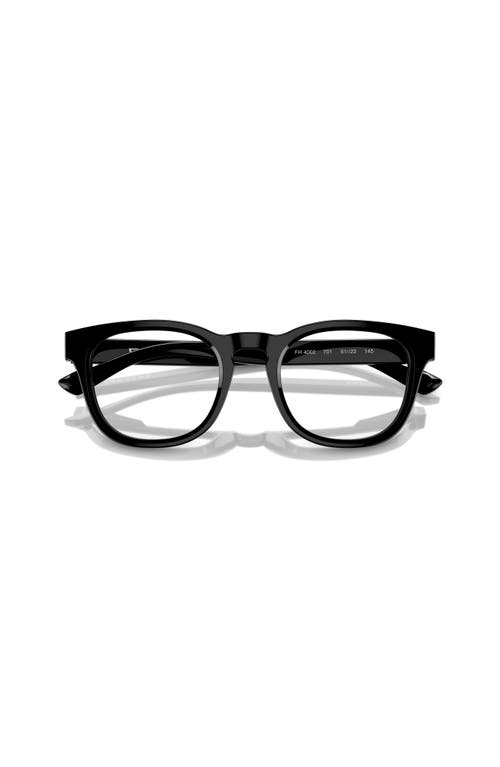 Ferrari 51mm Round Optical Glasses In Black