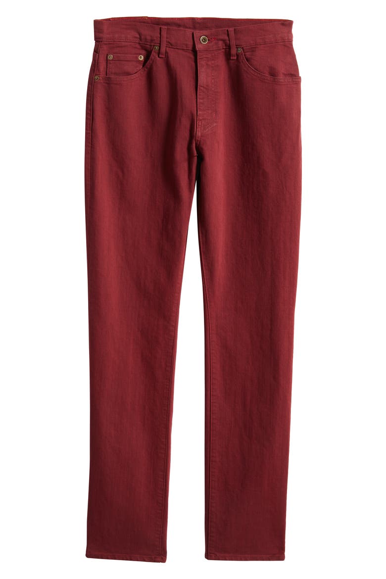Alexander Relaxed Straight Leg Stretch Twill Pants, Alternate, color, GARNET