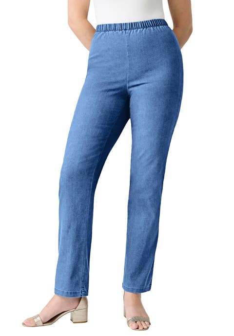 Plus Size Comfort Stretch Straight Leg Jean (Plus)