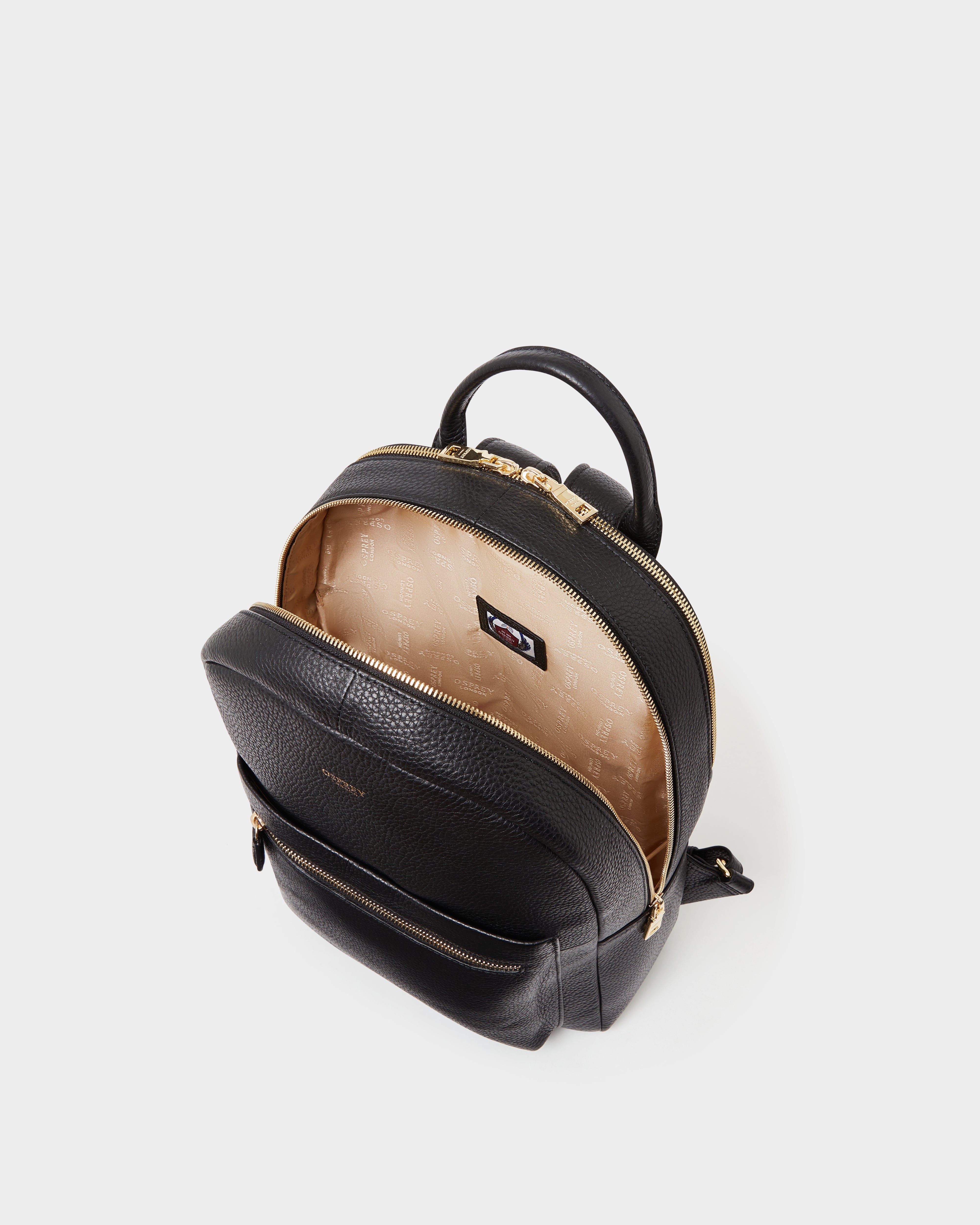 The Adaline Leather Backpack, Alternate, color, Black