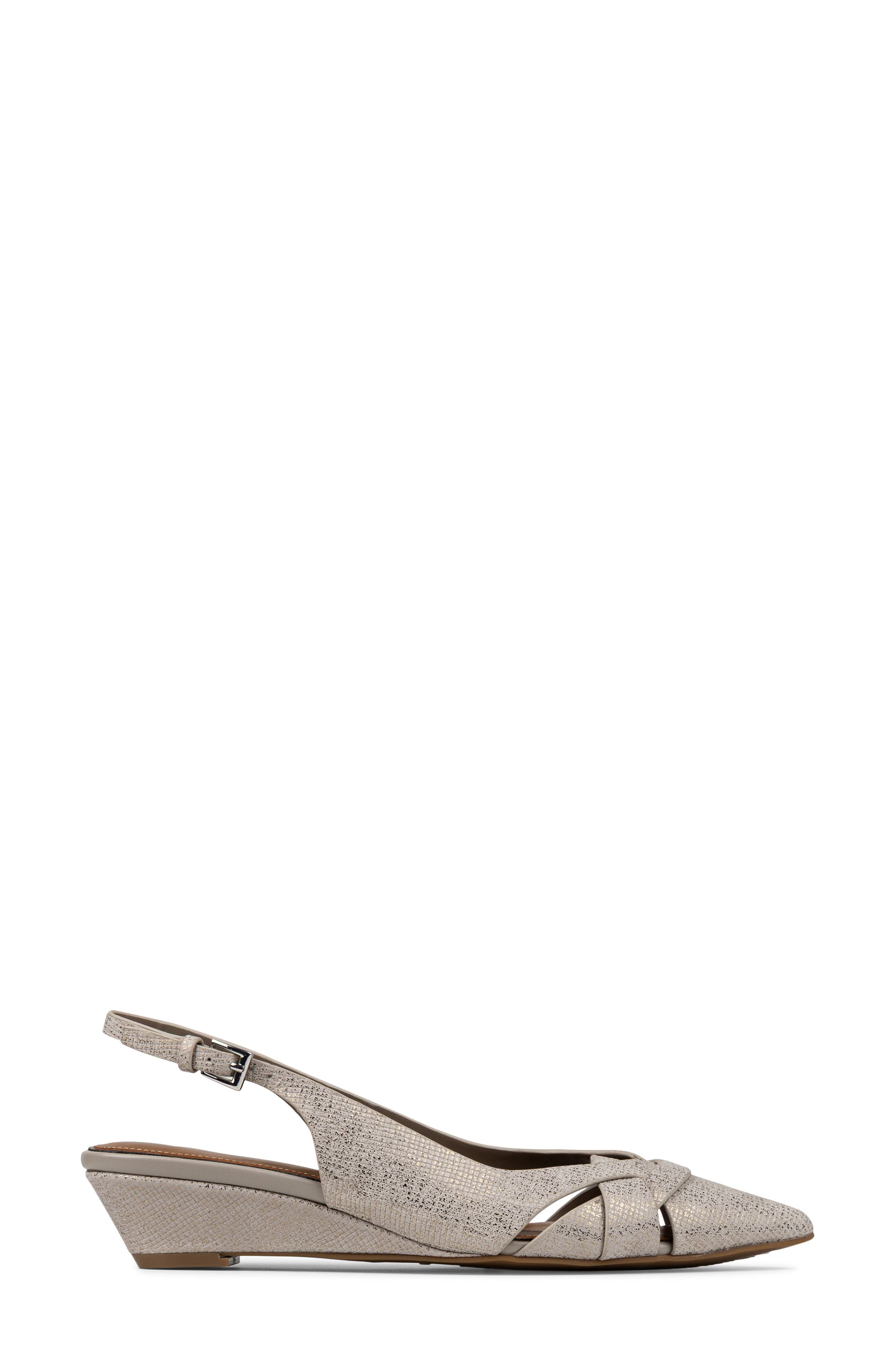 Barbee Slingback Wedge Pump, Alternate, color, PEWTER