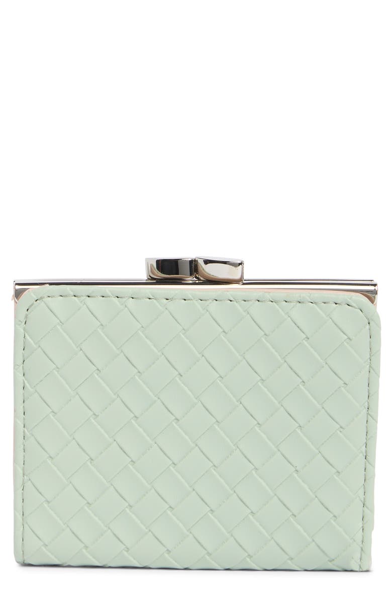 MUNDI SMALL LEATHER GOODS Frenchie Wallet, Main, color, Thyme Woven