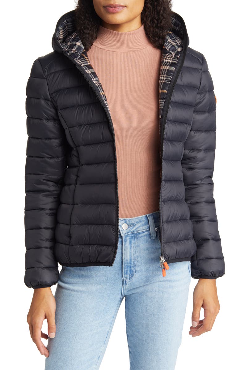 Save The Duck Demi Water Repellent Recycled Nylon Puffer Jacket, Main, color,