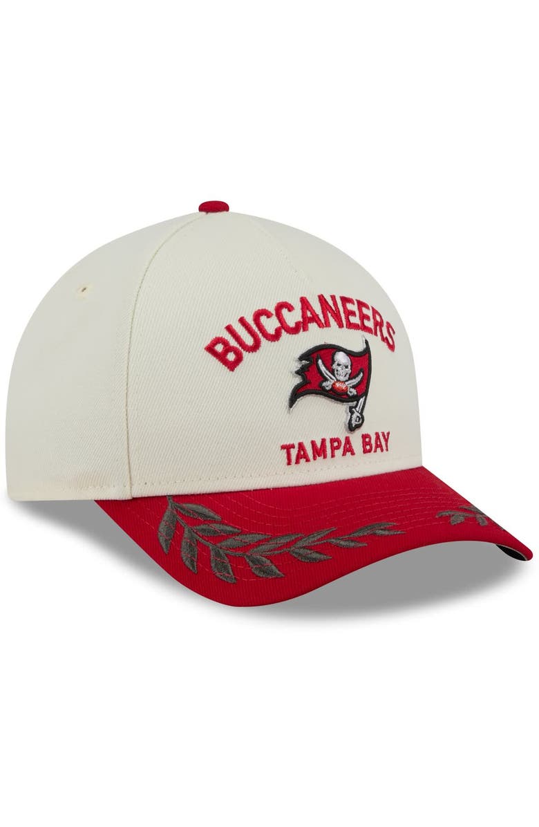 New Era Men's New Era Cream/Red Tampa Bay Buccaneers 2025 NFL Draft 9FORTY A-Frame M-Crown Adjustable Hat, Alternate, color, Cream