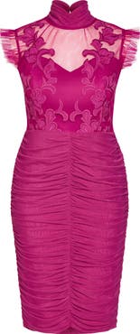 City Chic Celia Ruched Body-Con Dress