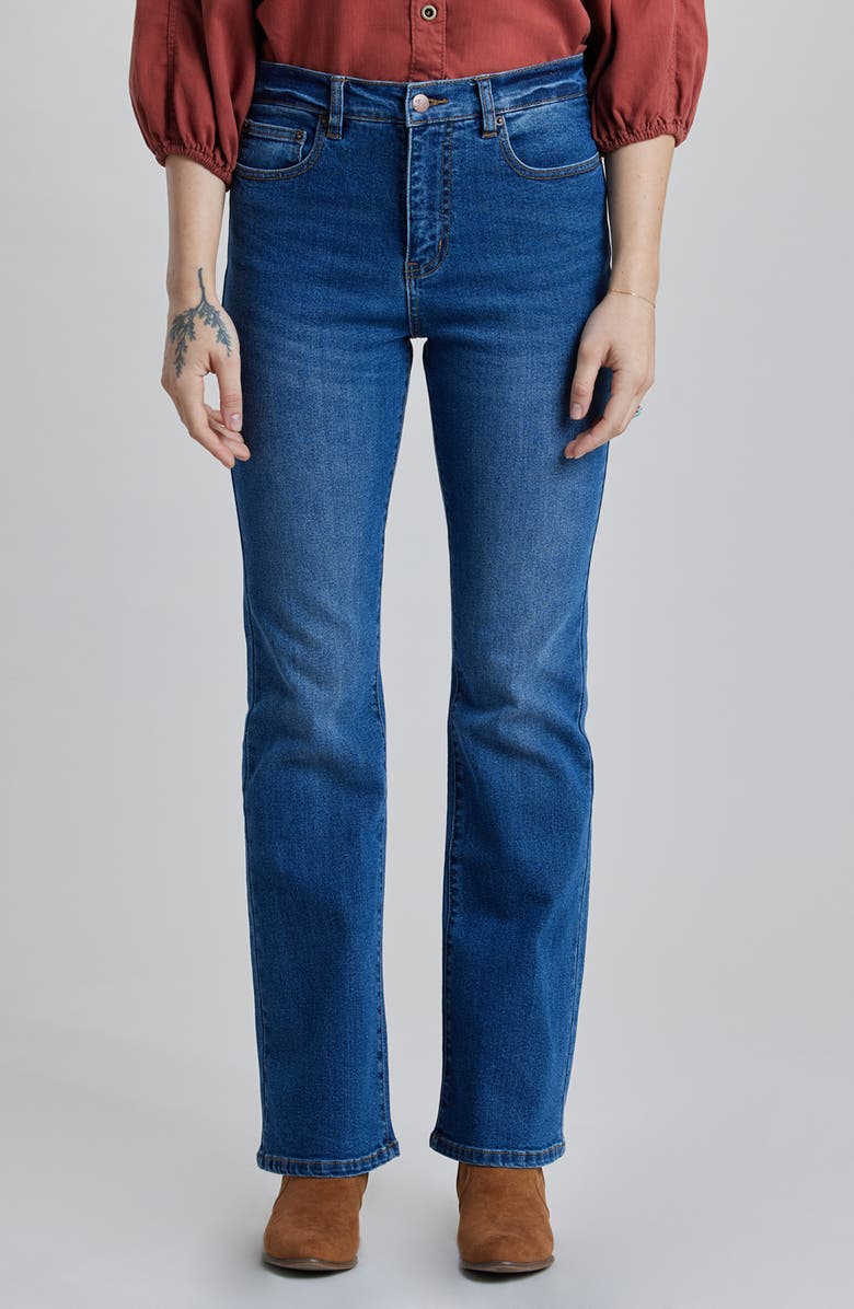 SUPPLIES BY UNIONBAY Layla High Waist Slim Bootcut Jeans, Main, color, Sante Fe Blue