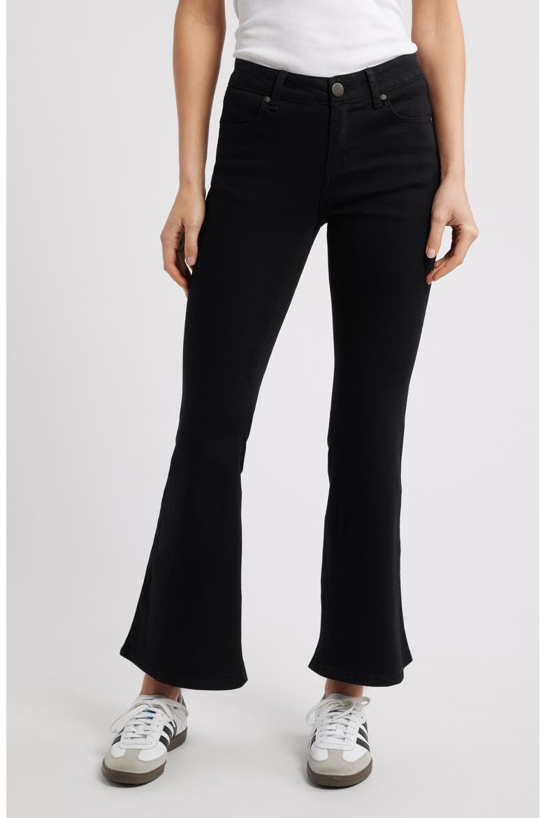 Mid Rise Flare Jeans, Main, color, BLACK