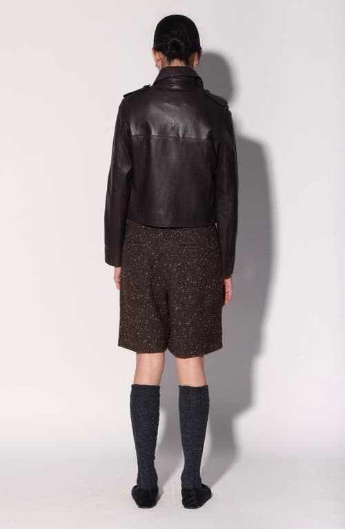 Walter Baker Trevor Leather Jacket In Brown