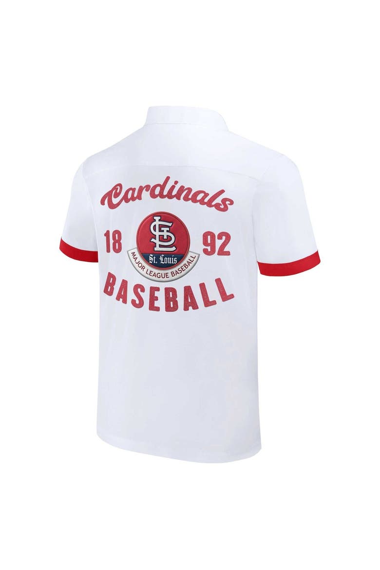 Men's Darius Rucker Collection by Fanatics  White St. Louis Cardinals Bowling Button-Up Shirt, Alternate, color, White