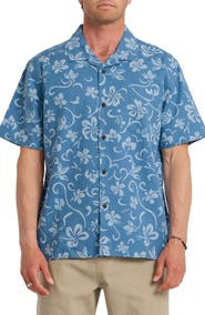 Quiksilver Lo-Biscus DNA Cotton & Linen Camp Shirt