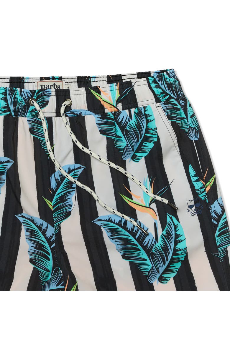 Party Pants Gulf Stripe Sport Swim Trunks, Alternate, color, Navy Blue