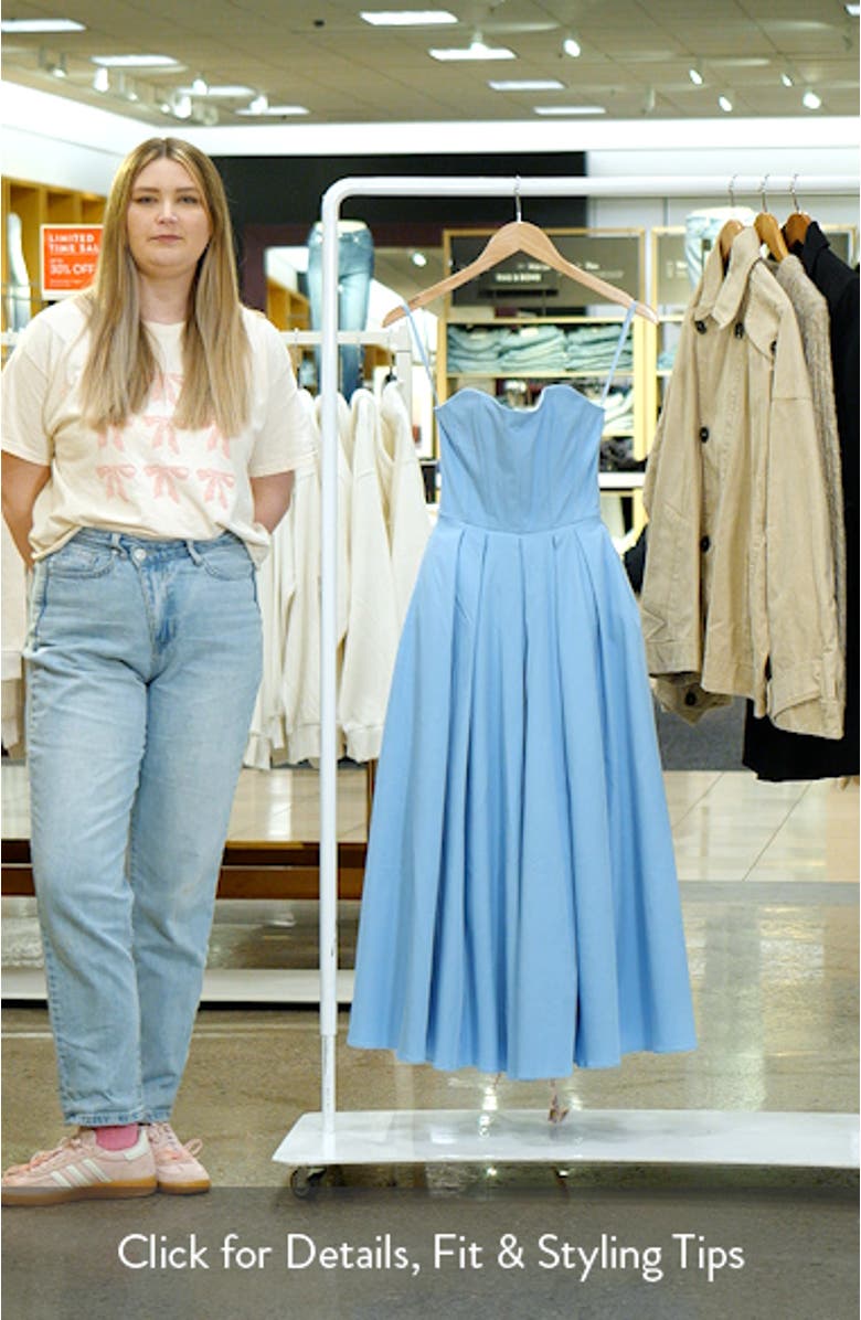 Audrey Strapless Fit & Flare Dress, sales video thumbnail