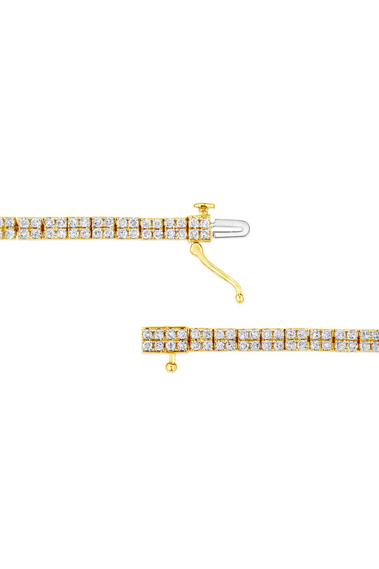 14K Yellow Gold Plated Silver 3.0 Cttw Diamond Link Bracelet, Alternate, color, Yellow