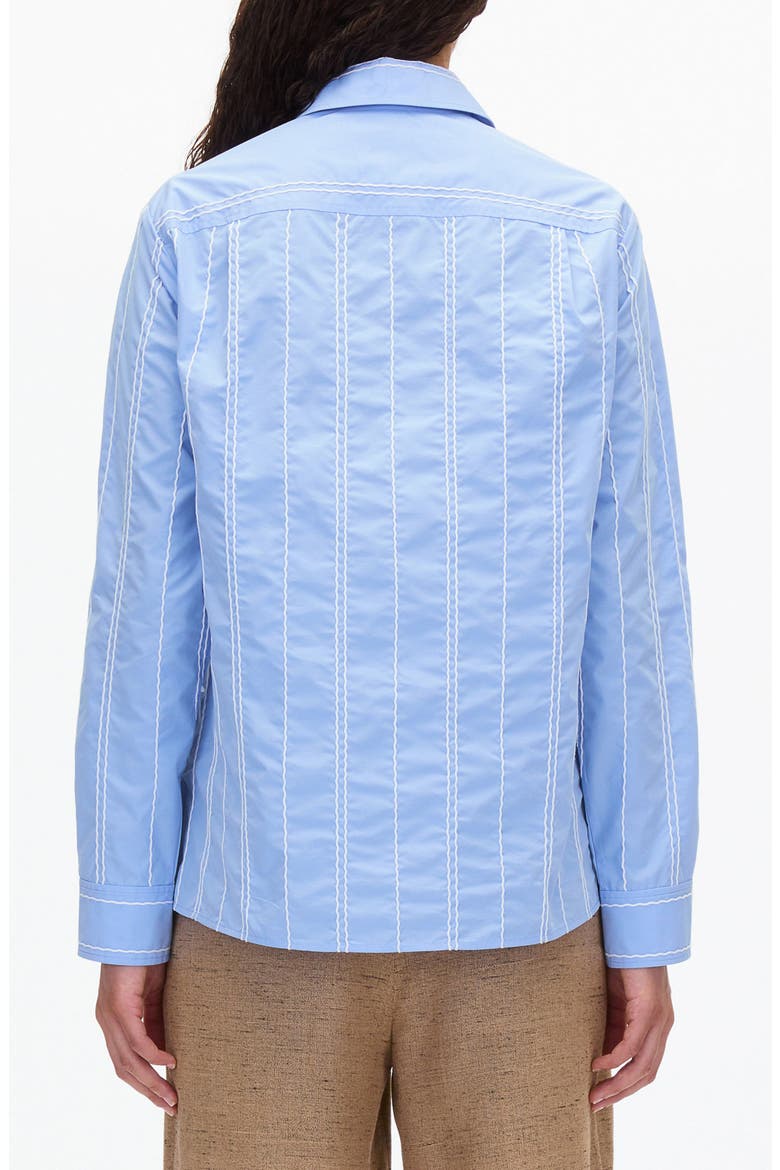 Wave Embroidered Long Sleeve Shirt, Alternate, color, OXFORD BLUE